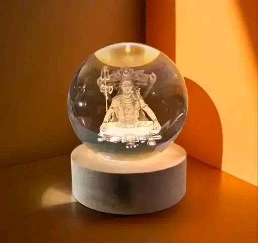 3D lamp for Bedroom 3D Lamps for Home Decoration 3D Crystal Ball Night Light Gifts for Women Gifts for Men Room Decor Items for Bedroom (Shiv Night lamp)