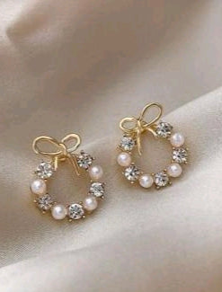 Korean Golden earrings for women and girls